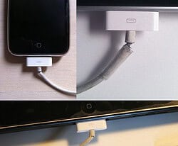 Kapotte kabels van de iPhone en iPad
