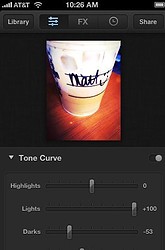 Luminance Tone Curve iPhone fotobewerking