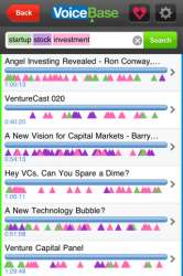 VoiceBase resultaten iPhone app