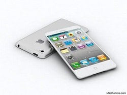 Witte iPhone 5 bevestigd
