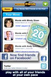 Words with Friends Facebook spelers