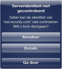 iSSLfix waarschuwing