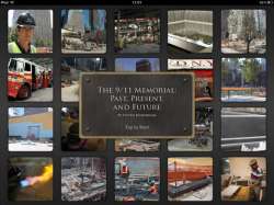 The 911 Memorial App iPad hoofdmenu