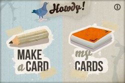 Howdy e-cards versturen op iPhone