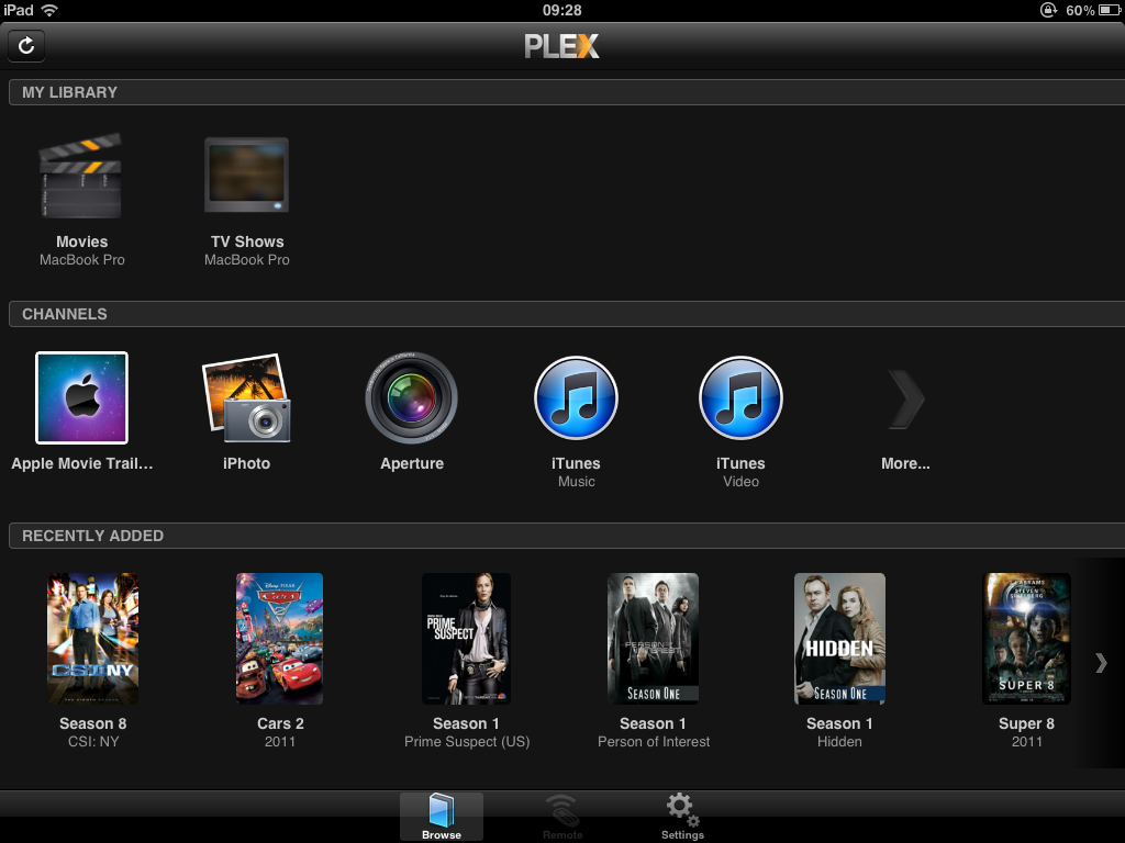 plex media player for mac v server