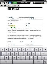 Type on PDF schrijven op PDF-bestanden in werking op iPad