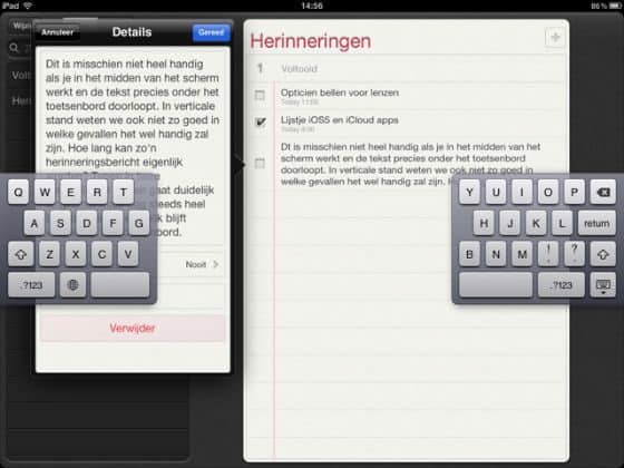 Misschien bestuurder schokkend Nieuw op de iPad na iOS 5: gesplitst of zwevend toetsenbord