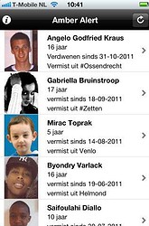 Amber Alert NL vermiste kinderen iPhone