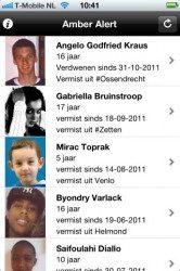 Amber Alert NL vermiste kinderen iPhone