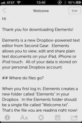 Elements tekstverwerker iPhone iPod touch