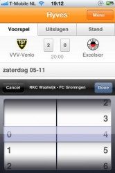 Hyves voetbal voorspellen iPhone iPod touch
