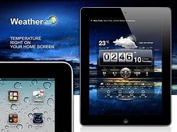Live Weer iPad temperatuur in homescreen