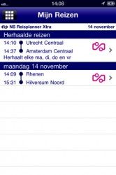 NS Reisplanner Xtra mijn reizen