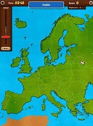 Topo Europa iPad vliegen op kaart