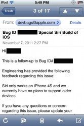 Siri iPhone e-mail