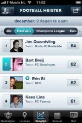 Top 5 iPhone-apps van 2011 Football Meister