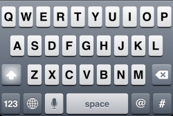 Twitterrific iPhone toetsenbord