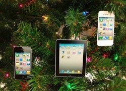 iOS-apparaten in kerstboom