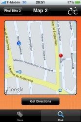 BikeFinder iPhone kaart