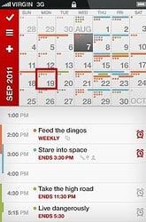 Calvetica kalender iPhone screenshot