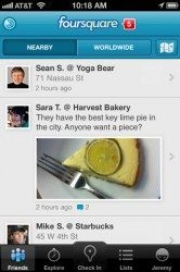 Korting-apps iPhone Foursquare