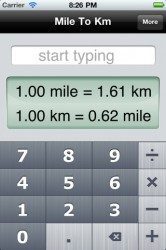 Mile to Km screenshot