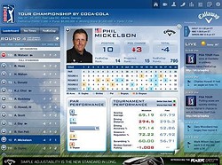 PGA Tour HD spelersstatistieken iPad
