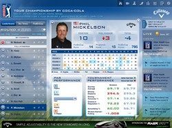 PGA Tour HD spelersstatistieken iPad