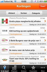 Pocketdeals NL nieuwe layout iPhone