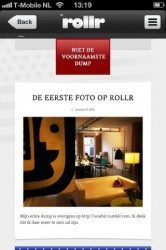 Rollr blogdienst iPhone screenshot eigen site