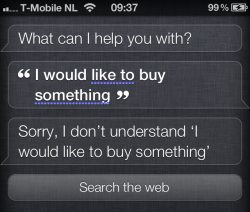 Siri online winkelen