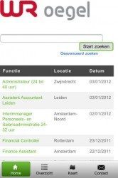 Wroegel vacatures financieel gebied iPhone