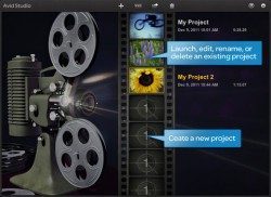 Avid Studio films opgeslagen projecten