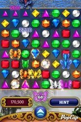 Bejeweled iPhone Butterfly modus screenshot