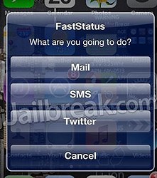 Snel sms'en, mailen en twitteren met FastStatus (jailbreak)