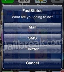 Snel sms'en, mailen en twitteren met FastStatus (jailbreak)