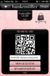 Hunkemöller iPhone membercard