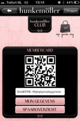Hunkemöller iPhone membercard