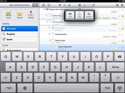 MyLifeOrganized iPad toetsenbord