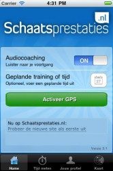 Schaatsprestaties audiocoaching aan uit