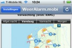 WeerAlarm iPhone iPod touch weerwaarschuwingen