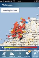 Weerbericht meldingen in kaart