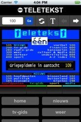 één Teletekst iPhone iPod touch