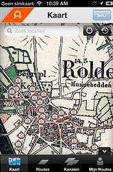 Annodrenthe historische kaart Rolde