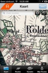 Annodrenthe historische kaart Rolde