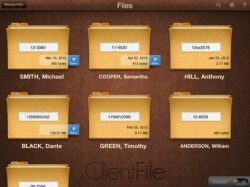 ClientFile iPad header klantendossiers