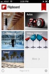 Flipboard onderwerptegels iPhone