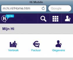 Mijn Hi mobiele site