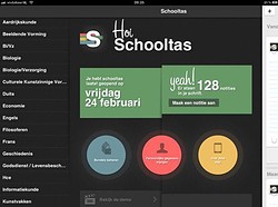 Schooltas 2.0 iPad app hoofdmenu