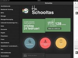 Schooltas 2.0 iPad app hoofdmenu